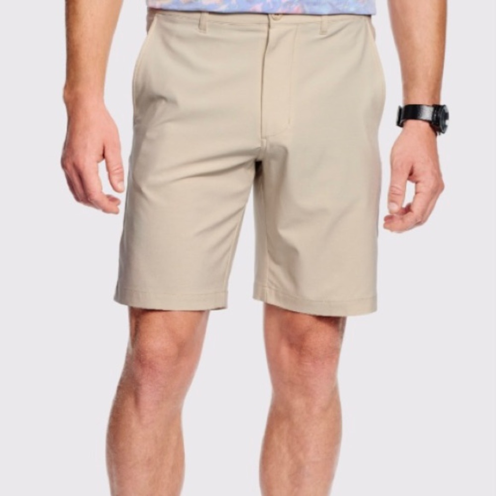 mens johnston and murphy tan cargo shorts size 34